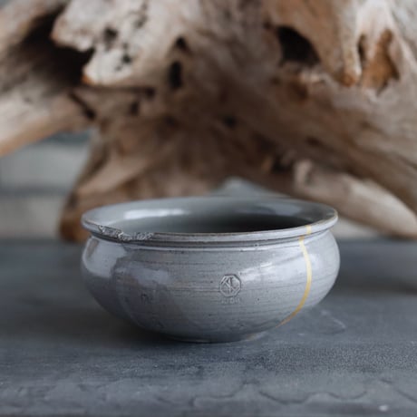 N/OH / コロ鉢 / Grey+Line / SS (4.5号)  no.504-156