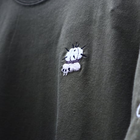 humanity×MENOSYAMA 【poorpatch T-shirt】CINEREAHEAD (シティグリーン) 予約販売