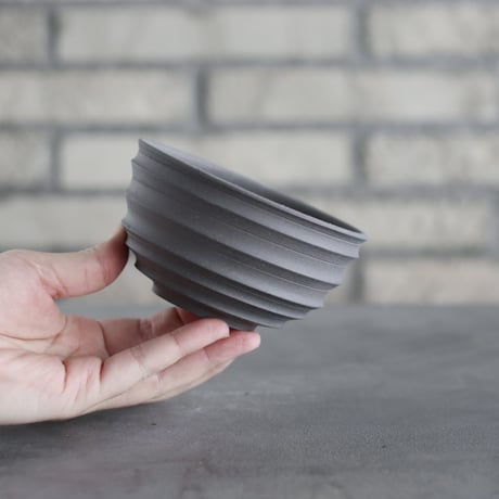 takero pot / ヤキシメ クロ (4号)   no.208-54
