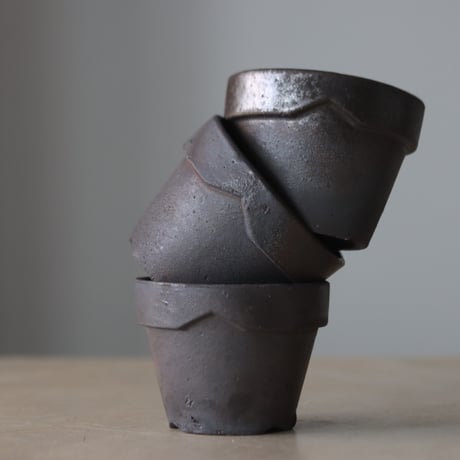 YAMABACHI var. takero pot / テツサビ / 3pieces  no.1006/82