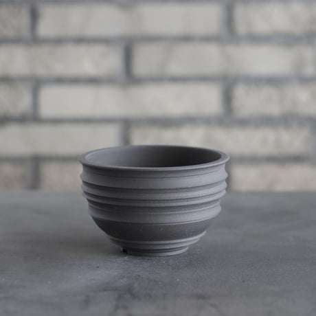 takero pot / ヤキシメ クロ (4号)   no.208-41