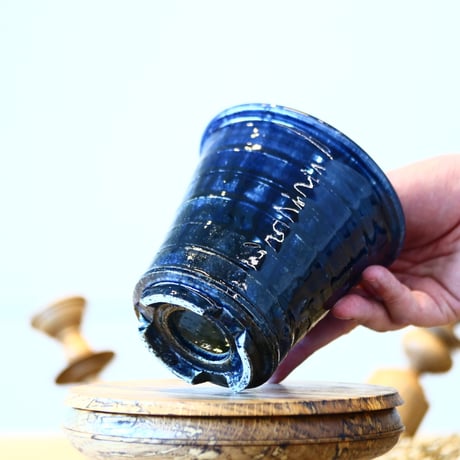 Tadao Akutsu〝瑠璃釉″ / humanity pot    no514-At1