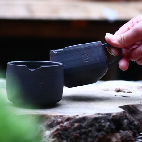 N/OH ／set CUP&POT／matt Black　    no.417/106