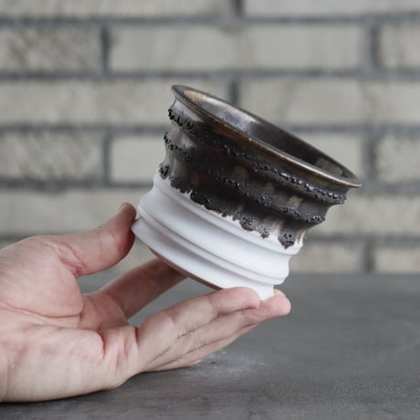 Takero Anzai × Tomoharu Nakagawa / 山山 特別共作鉢 (3.5号) no.914-88