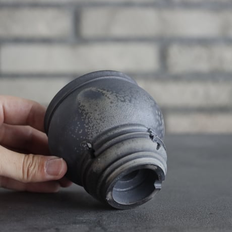 takero pot / mushikui / 炭化焼成 (2.5号)  no.531-105