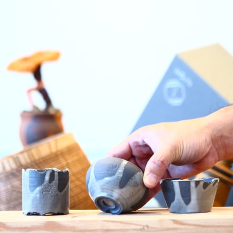 N/OH / コロ鉢 / RUNNY GREY / 2号 / 3pieces Set (box付き)   no.121006