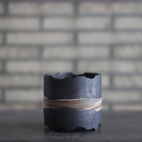 N/OH / コロ鉢 / MARBLE NOHBLE + Strokes / S (4号)  no.1025-12