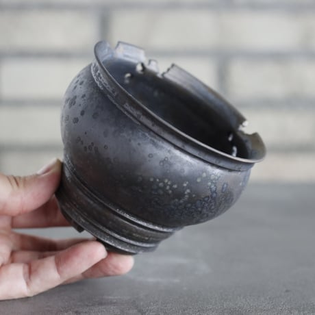 takero pot / mushikui / 炭化焼成 (3.5号)  no.531-82