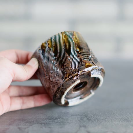 Masato Akutsu / brown glaze / humanity pot (2.5号)  no.824-37