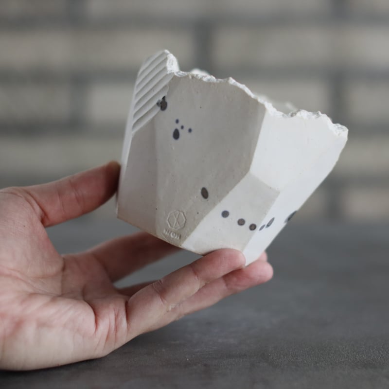 N/OH / 澪標 / white ＋ dripping (呉須) / SS (3.5号)