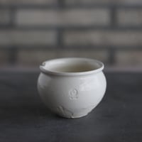 N/OH / コロ鉢 / White + dripping / XS (2.5号) no