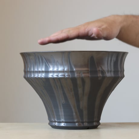 Yuta Uchida / black glaze (8号鉢)  no.330-1