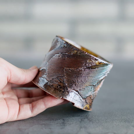 Masato Akutsu / brown glaze / humanity pot (2.5号)  no.824-39