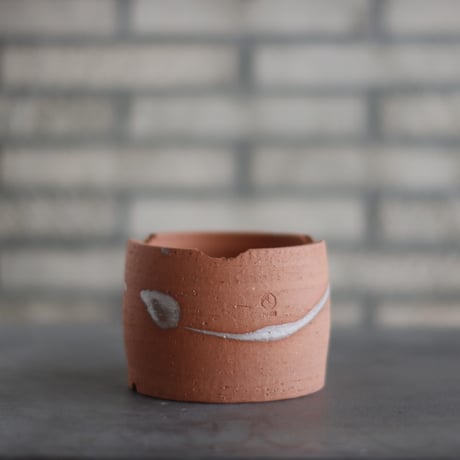 N/OH / コロ鉢 / Persimmon＋ dripping / S (4号)  no.1102-68
