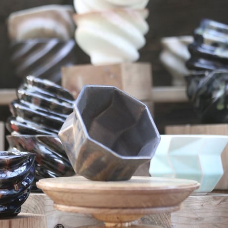P&A ceramic ware / polygon pot 　no.108-90