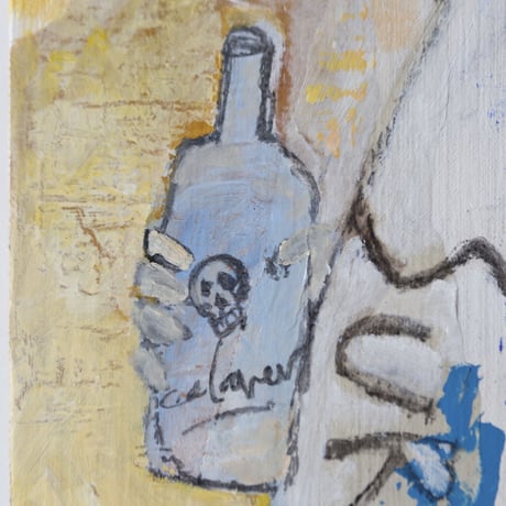 Andrew  Gemrich〝calavera″ アクリル絵画／humanity pot  no.1002A
