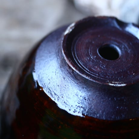 Masato  Akutsu 〝brown glaze″   /   humanity pot       no51001