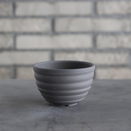 takero pot / ヤキシメ クロ (4号)   no.208-45