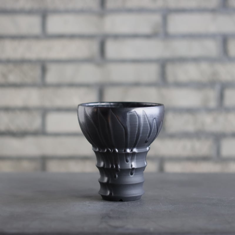 Yuta Uchida / black glaze (4号鉢) no.125-4 | 芽の巣山