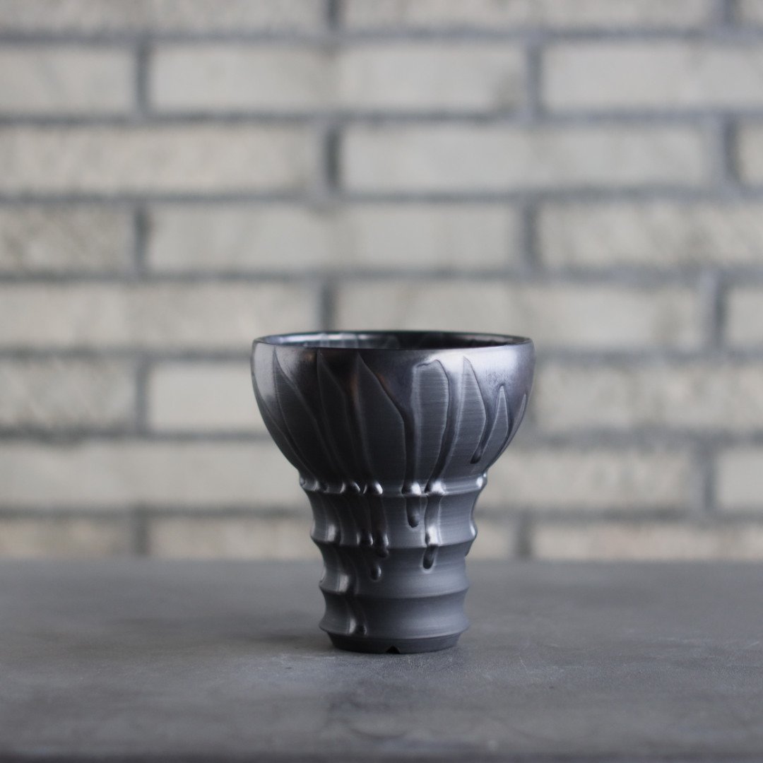 Yuta Uchida / black glaze (4号鉢) no.125-4 | 芽の巣山