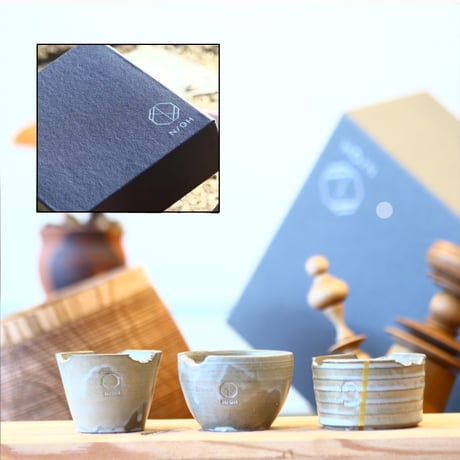N/OH / コロ鉢 / Ocher / 2号 / 3pieces Set (box付き)   no.121028