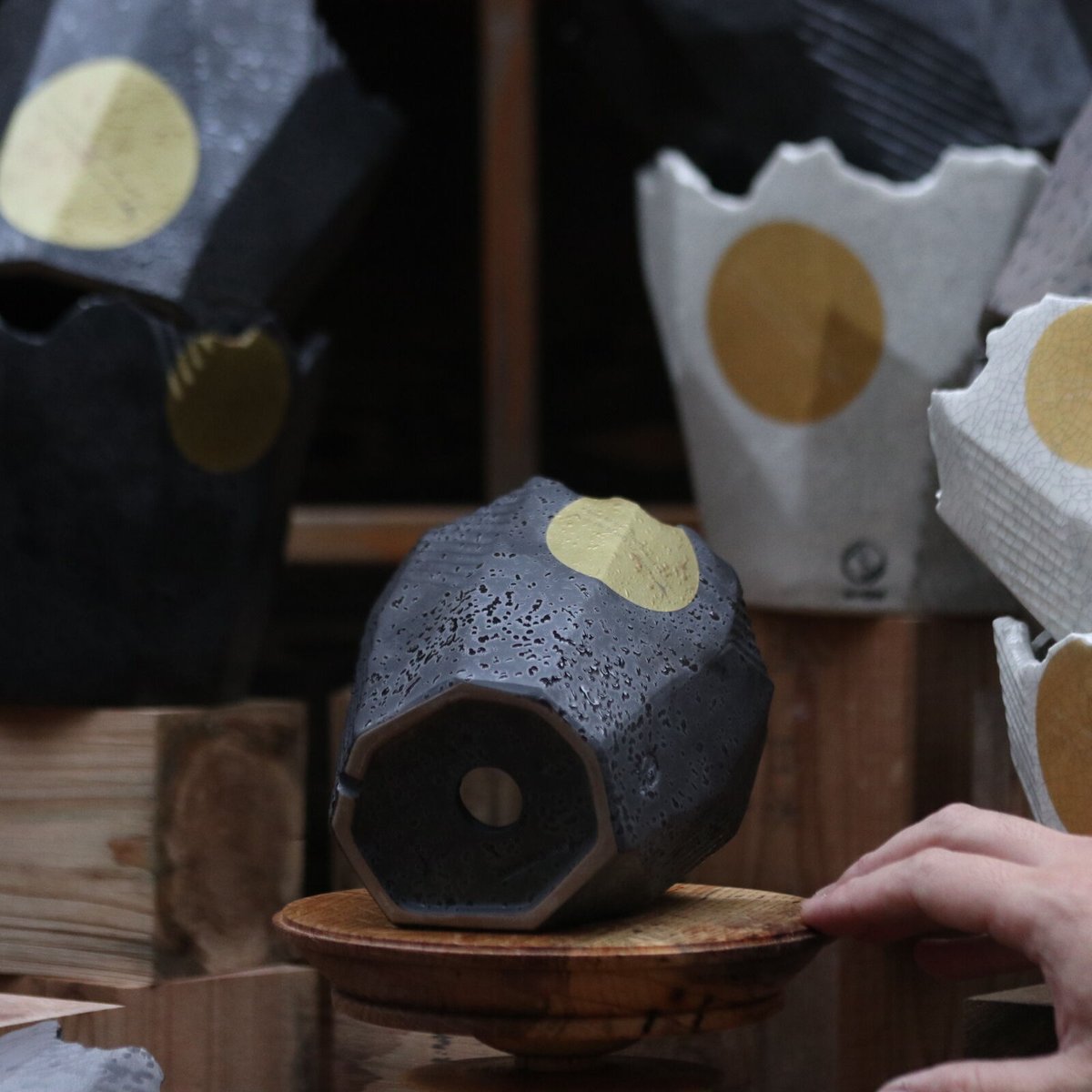 N/OH［澪標-芽の巣山別注］山ノ月ブラック　Mサイズ N/OH【澪標-芽の巣山別注】山ノ月ブラック+ moon / S no.717/200