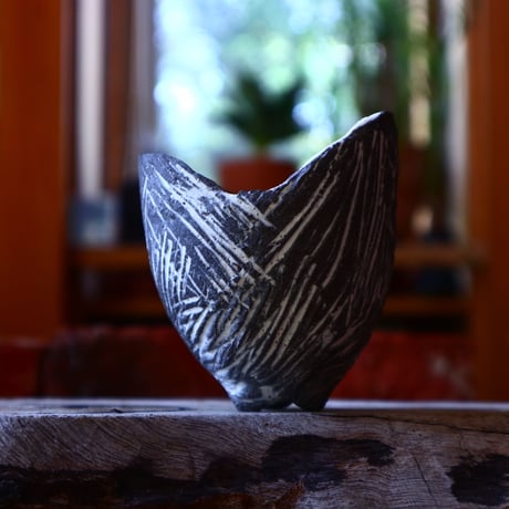 joint pot   安西桂   ×   安西岳郎   親子鉢〝土の子″  象嵌  S  no.82307