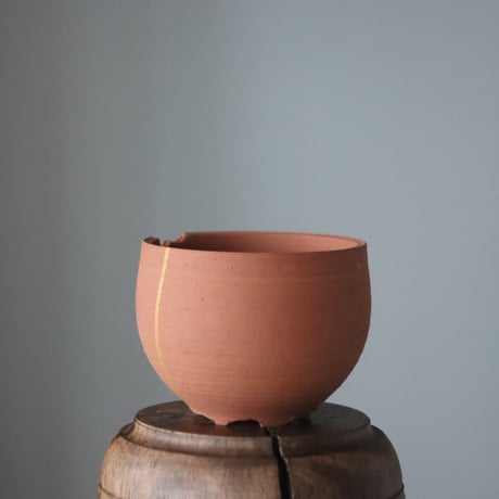 N/OH / コロ鉢 / Persimmon+Line / S   no.102-100