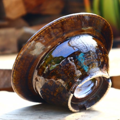 Masato  Akutsu〝brown glaze″／humanity pot    no50825