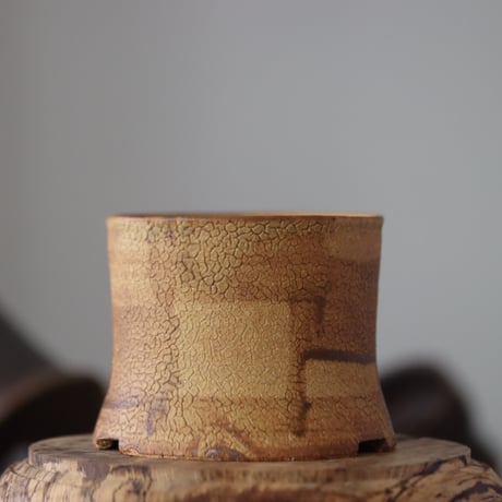 Masato Akutsu〝crack ocher″ / humanity pot    no.609-32