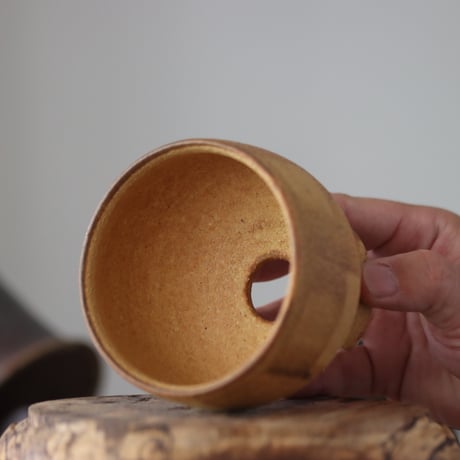 Masato Akutsu〝crack ocher″ / humanity pot    no.609-30