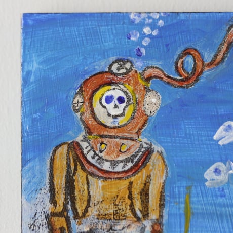Andrew  Gemrich〝calavera″ アクリル絵画／humanity pot  no.1002D