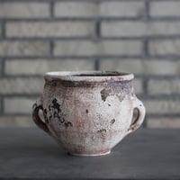 たけろうポット 大鉢 / 壺 / シロサビ no.1226-02 | 芽の巣山