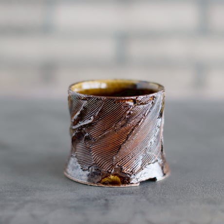 Masato Akutsu / brown glaze / humanity pot (2.5号)  no.824-40
