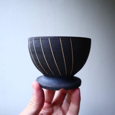 【A×T】by MENOSYAMA〝IZA〟B/W  Line  bowl S