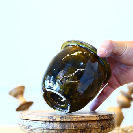 Masato Akutsu〝brown glaze″ / humanity pot    no514-Am17