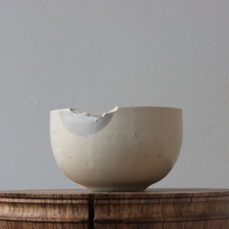 N/OH / コロ鉢 / white＋Moon / XS (3.5号)   no.504-140