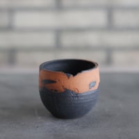N/OH / コロ鉢-Strokes / Black × Persimmon  / XS (2.5号)   no.503-189