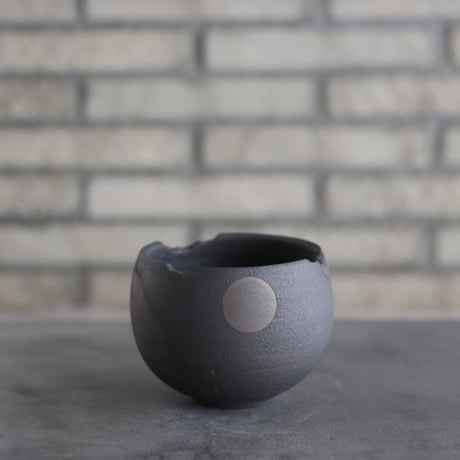 N/OH / コロ鉢 / N-Black + Moon / S (4号)   no.426-130