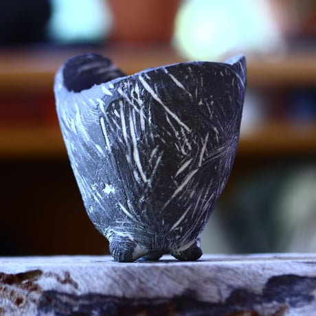 joint pot   安西桂   ×   安西岳郎   親子鉢〝土の子″  象嵌  M  no.82317