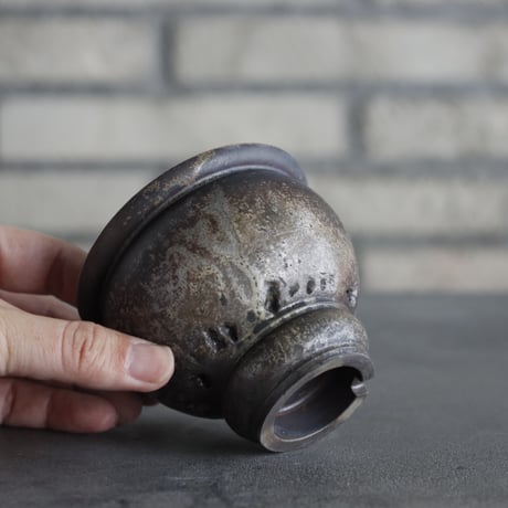 takero pot / mushikui / 炭化焼成 (3号)  no.531-97