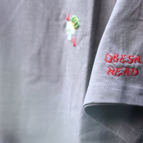 humanity×MENOSYAMA 【poorpatch T-shirt】OBESAHEAD (チャコール) 予約販売