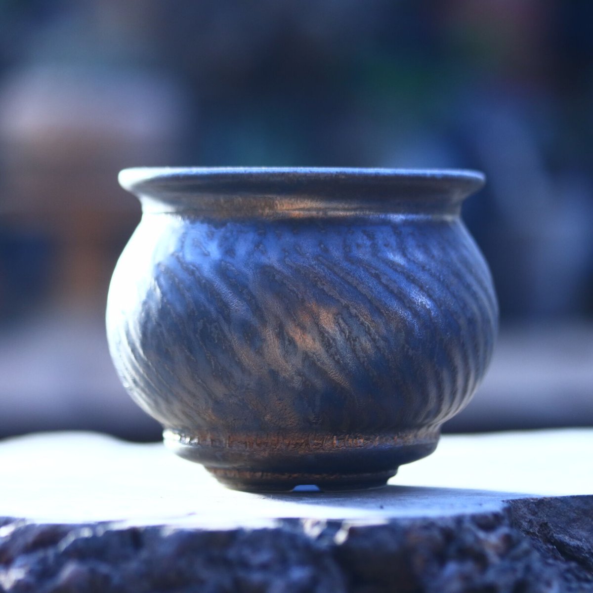 たけろうポット 〝壺″/黄金/大 no.1205-66 | 芽の巣山