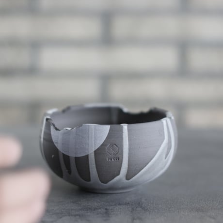 N/OH / コロ鉢 / RUNNY GRAY ＋ Moon / SS (3.5号)  no.1109-229