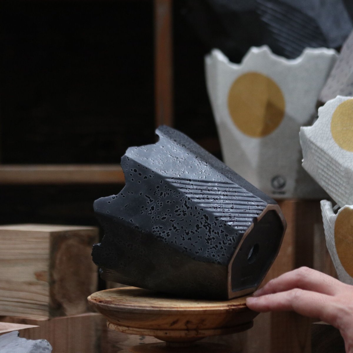 N/OH【澪標-芽の巣山別注】山ノ月ブラック+ moon / M no.1204/151