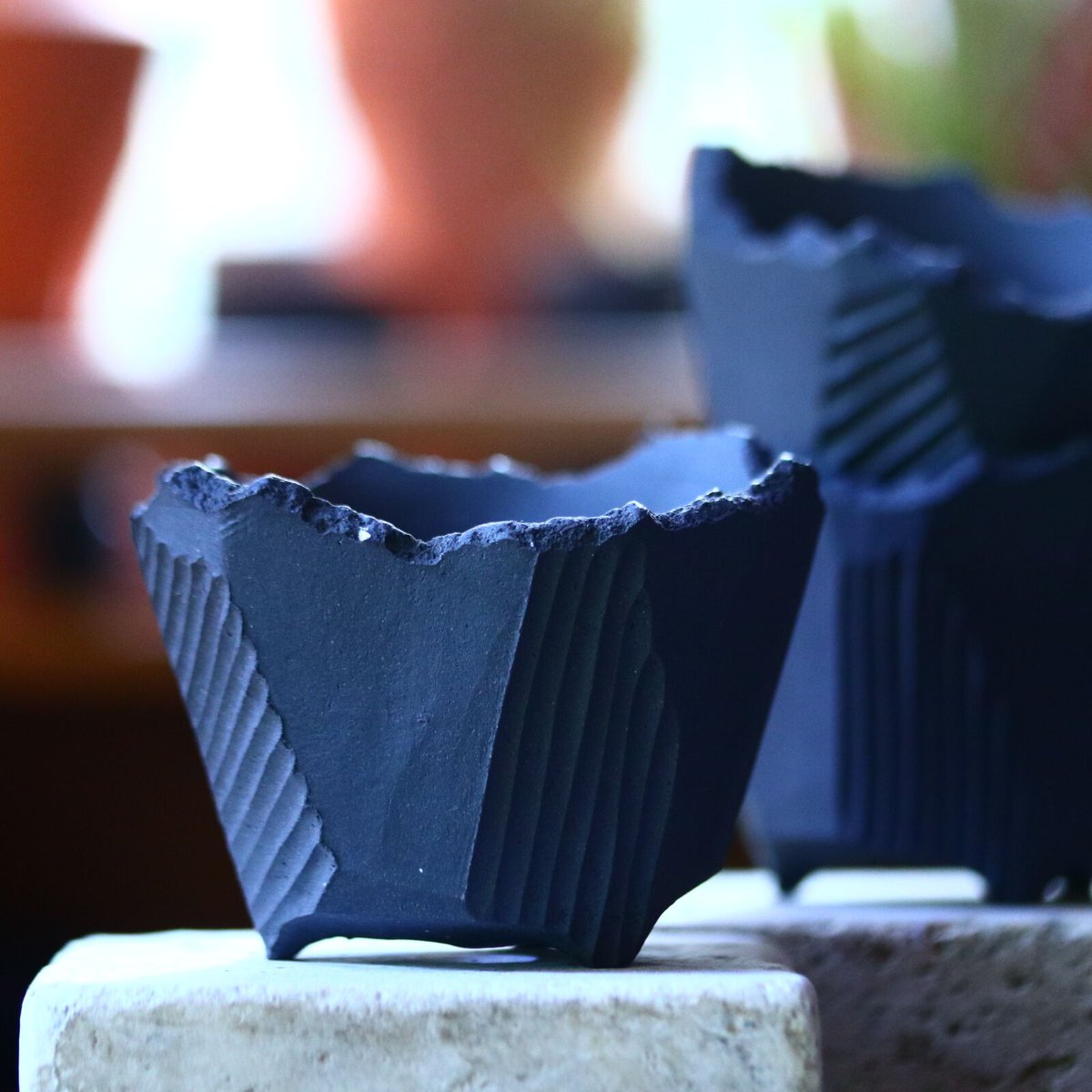 N/OH 澪標　S – 海の月/black 植木鉢 N/OH 澪標 S – 海の月/black 植木鉢