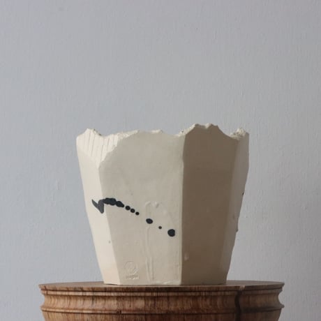 N/OH / 澪標 / white (dripping/呉須) / S (4.5号)  no.504-39