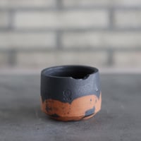 N/OH / コロ鉢-Strokes / Black × Persimmon  / XS (2.5号)   no.503-190