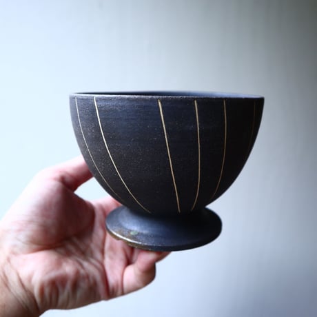 【A×T】by MENOSYAMA〝IZA〟B/W  Line  bowl  M