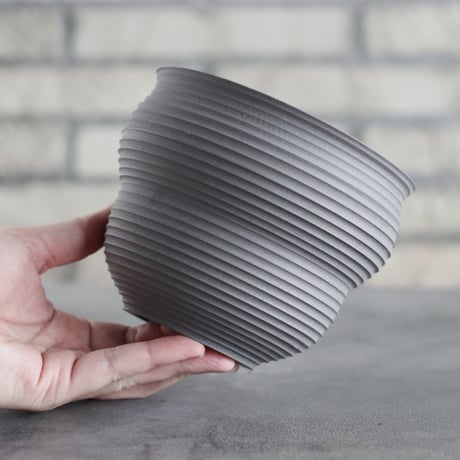 takero pot / ヤキシメ クロ (4.5号)   no.208-7
